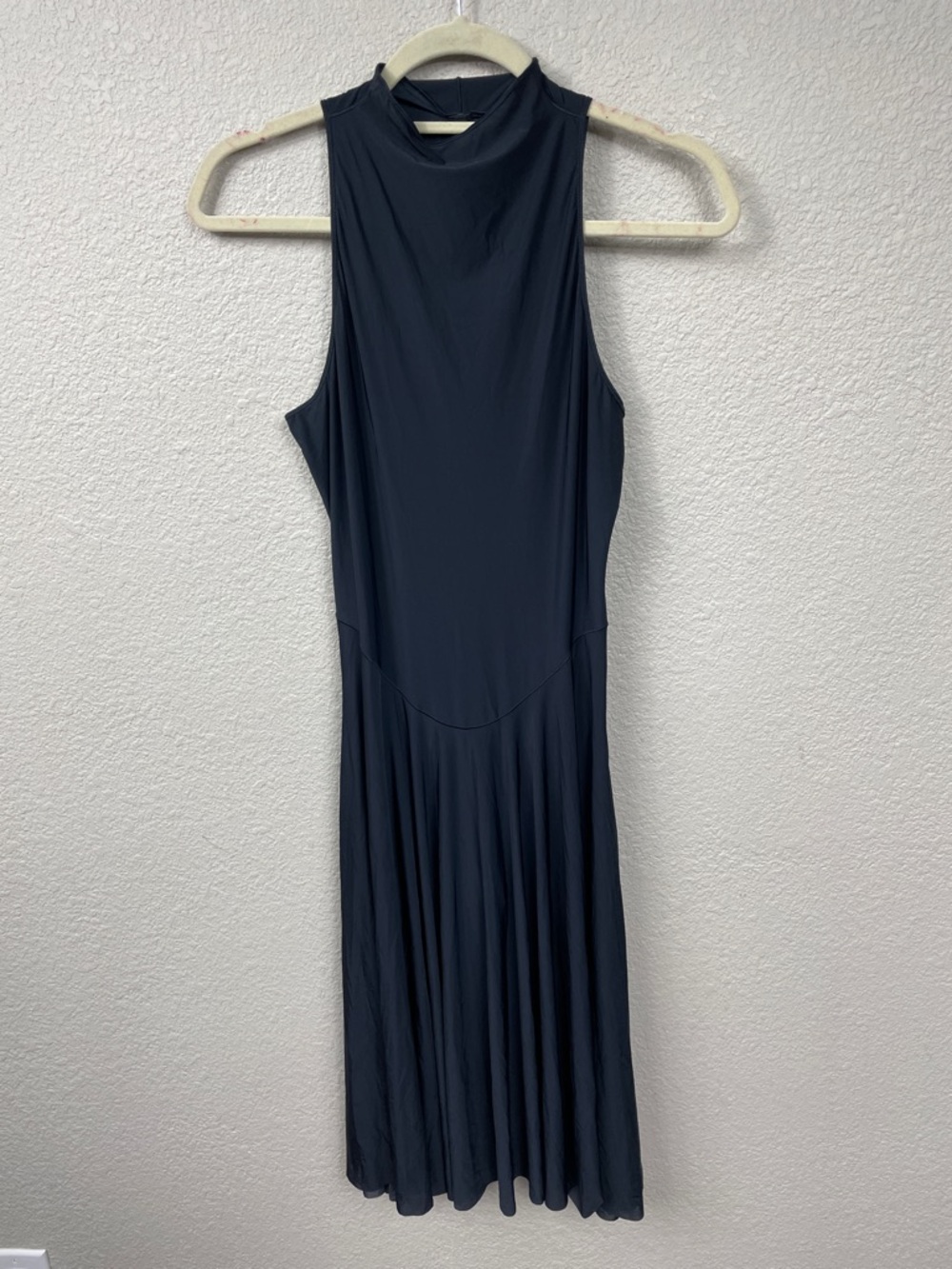NWT Skims Milky Sheer High Neck Midi Dress Obsidian Black Sz L - Picture 4 of 16